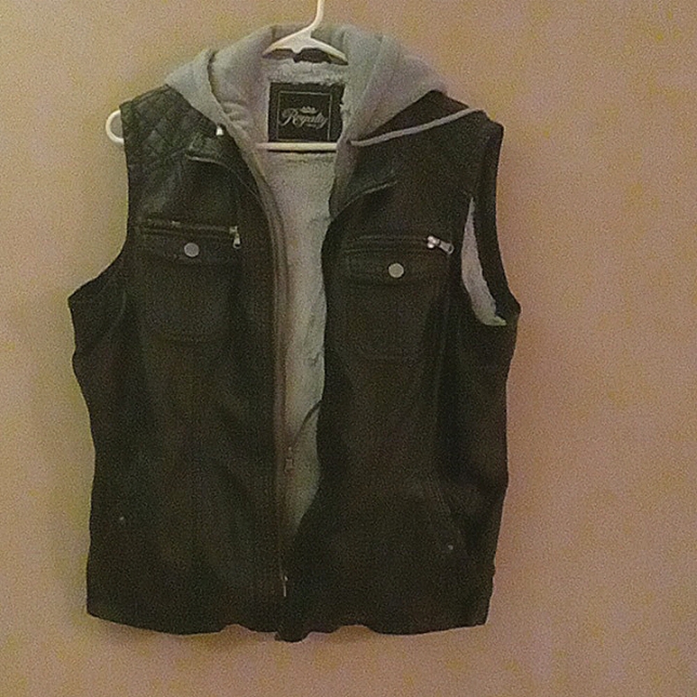 Faux leather Hoodia vest lg